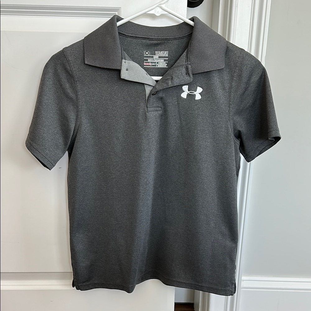 Under Armour Kids Gray Polo Shirt Size M